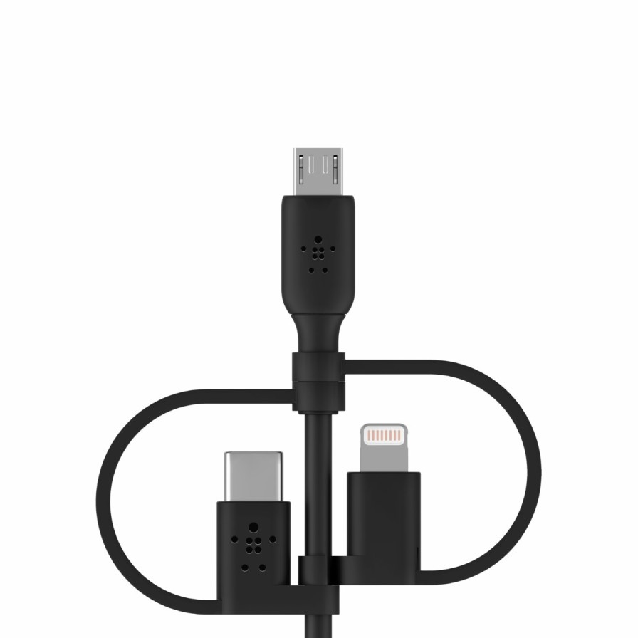 Cables Belkin | Boostcharge Universal Cable 15W (Usb-A Cable With Usb-C,® Micro-Usb And Lightning Connectors) 3.3-Foot Usb-A Cable With Usb-C,® Micro-Usb And Lightning Connectors