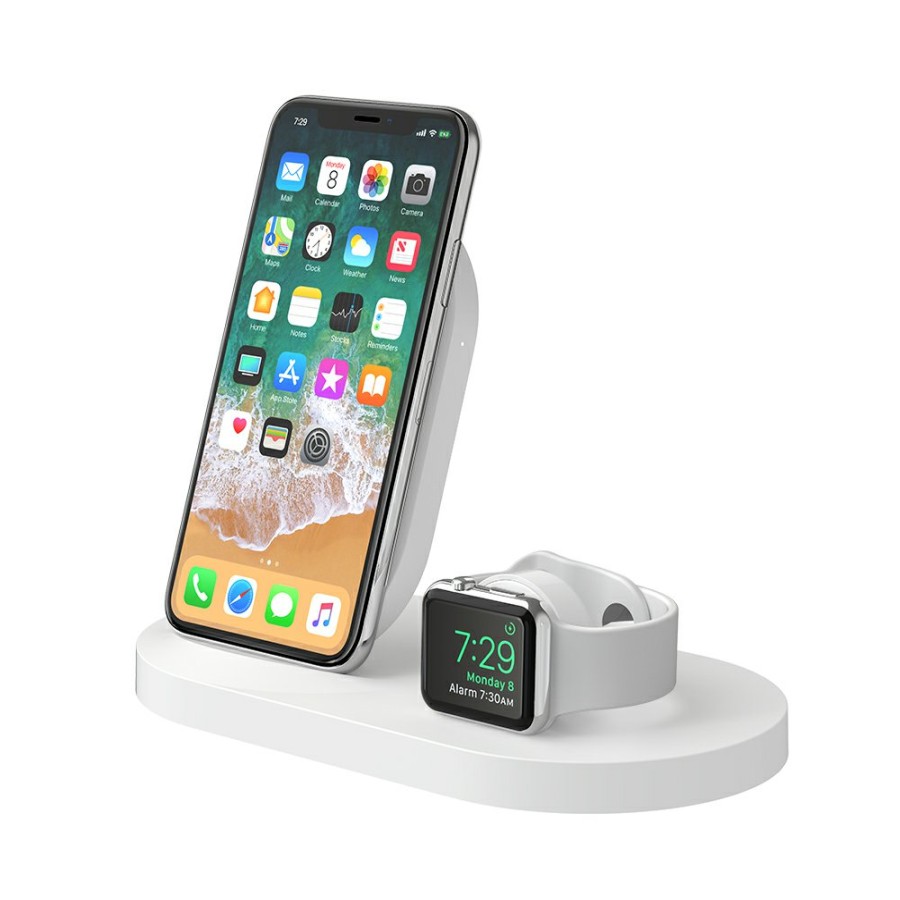 Chargers Belkin | Boostup Wireless Charging Dock For Iphone + Apple Watch + Usb-A Port