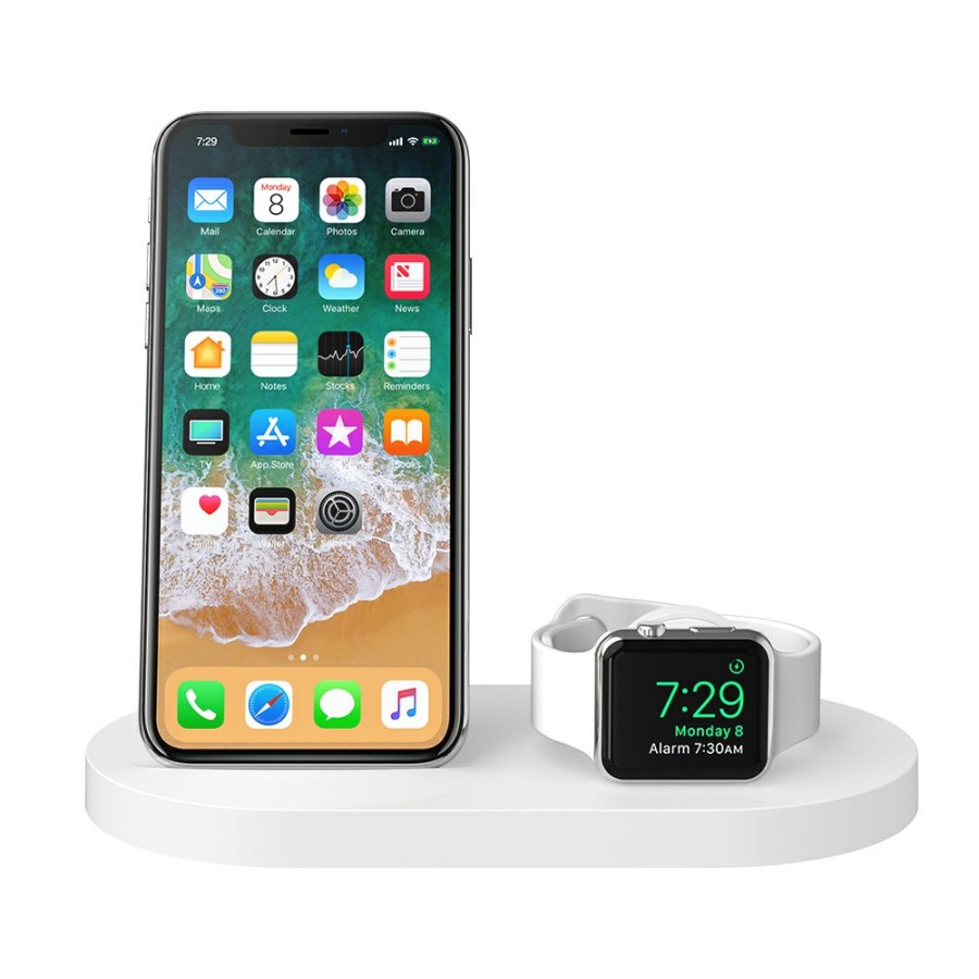 Chargers Belkin | Boostup Wireless Charging Dock For Iphone + Apple Watch + Usb-A Port