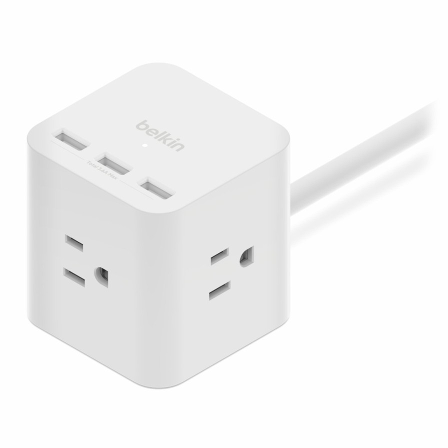 Surge Protectors & Power Strips Belkin | 3-Outlet Power Cube With 5-Foot Cord And Usb-A Ports