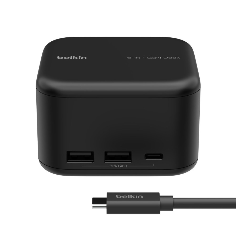 Docks & Hubs Belkin | Connect Usb-C 6-In-1 Core Gan Dock 130W