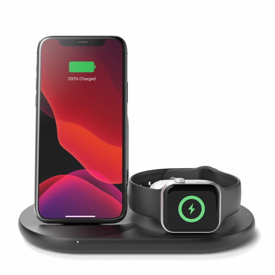 Chargers Belkin | Boostcharge 3-In-1 Wireless Charger For Apple Devices