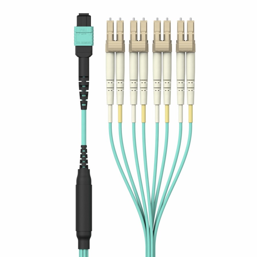 Cables Belkin | Mtp To Lc Fiber Optic Cable, 40Gb Aqua Multimode Mtp/8X Lc, 50/125, Om3, Plenum