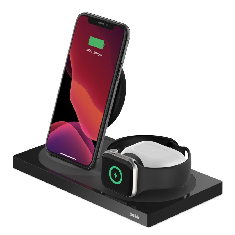 Chargers Belkin | Boostcharge 3-In-1 Wireless Charger Special Edition For Apple Devices