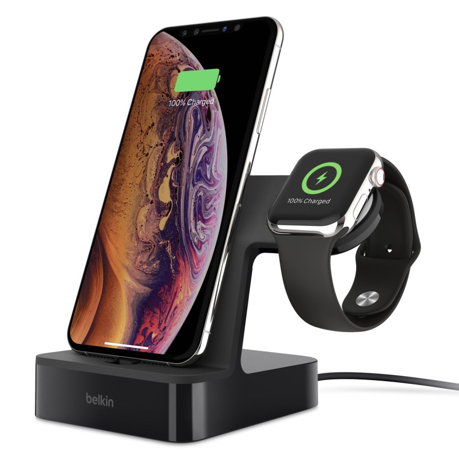 Chargers Belkin | Powerhouse 2-In-1 Iphone & Apple Watch Charging Dock